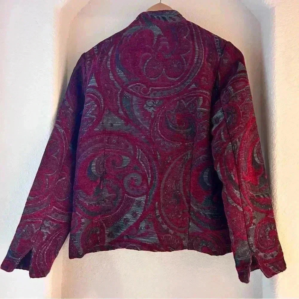 Coldwater Creek Vintage “Tapestry” Like Paisley Print Blazer - Picture 2 of 8